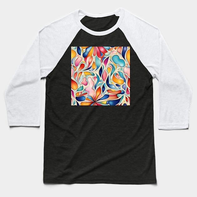 Nature-Inspired Abstraction Baseball T-Shirt by GracePaigePlaza